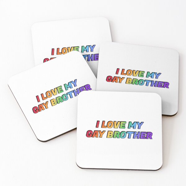 Item preview, I love my gay brother LGBT pride rainbow colors designed and sold by Inspirationmotivation.