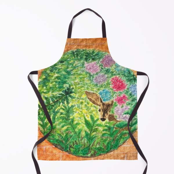 Item preview, Looking through the peephole -- a deer catching me peeking designed and sold by SylviaminiArt.