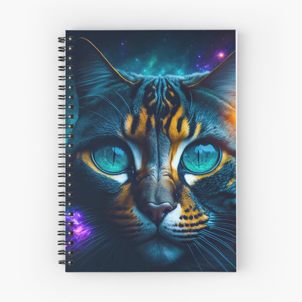 Item preview, Cosmic cat gaze visionary art designed and sold by ZenStickConcept.