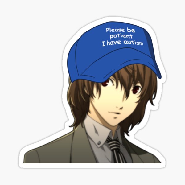 goro akechi persona 5 please be patient i have autism Sticker