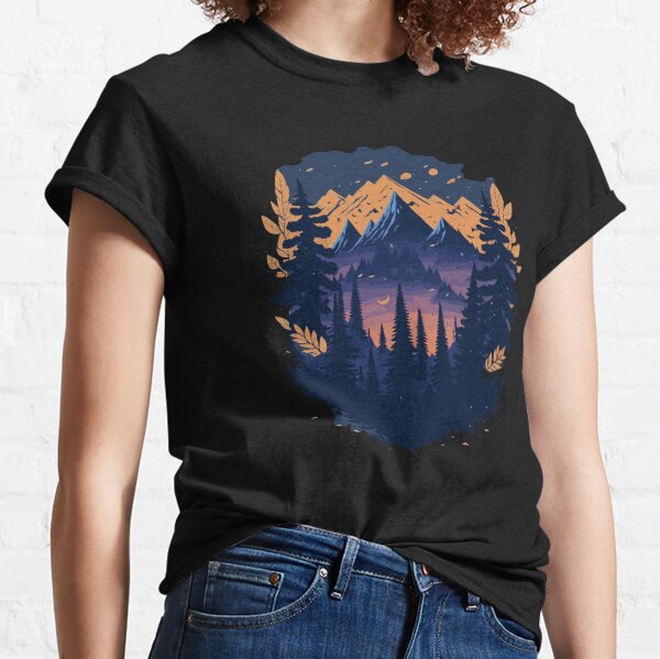 Nature Therapy | Mountains River Forest | Funny Gift Classic T-Shirt