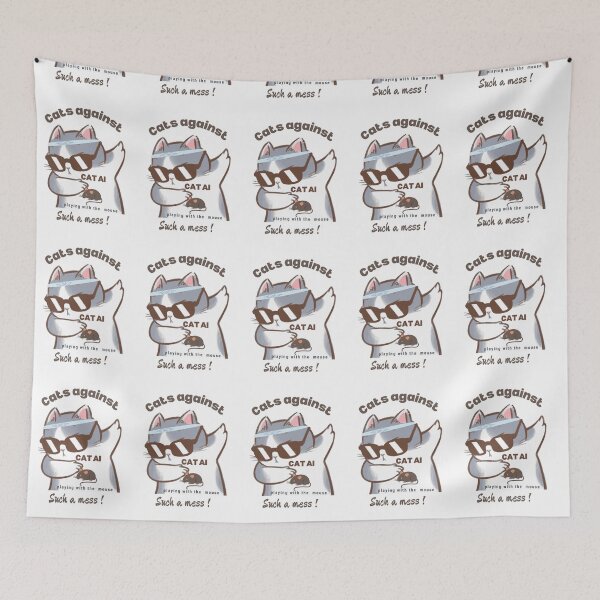 Item preview, Cats against Cat AI playing with mouse designed and sold by Narcisa22.