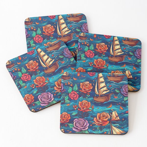 Item preview, Sailing boats pattern designed and sold by BloodRubyz.