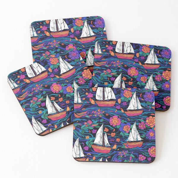 Item preview, Sailing boats pattern designed and sold by BloodRubyz.