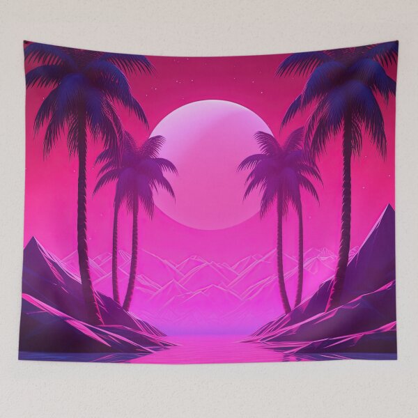 Item preview, Shimmering Heights: Synthwave Euphoria designed and sold by Mullet Monkey.