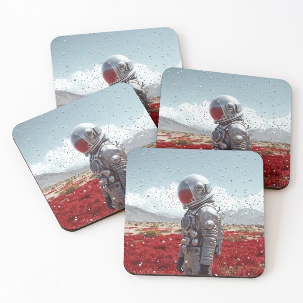Item preview, Astronaut on a planet with diamond rain designed and sold by ShortGreyArt.