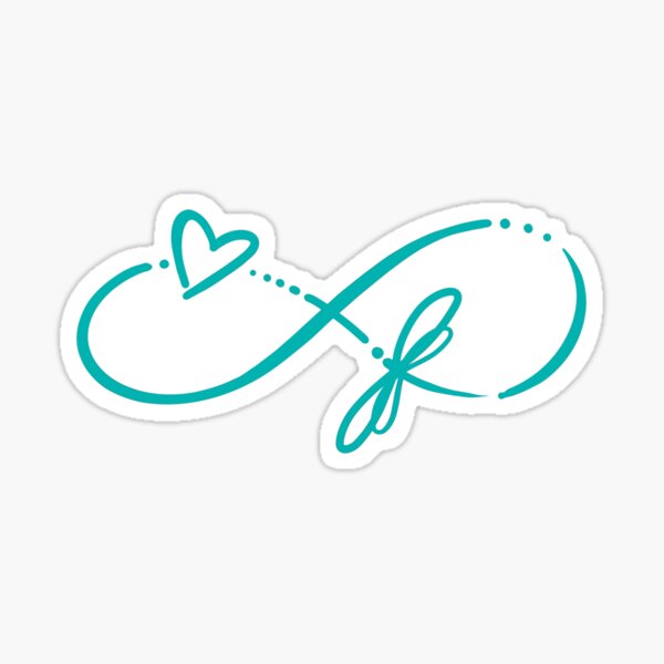 Coeur Infini Libellule Sticker