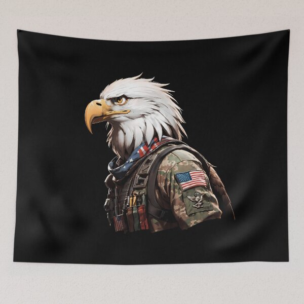 Item preview, Eagle Fighter Pilot 4th of July Memorial Day Tribute 8k designed and sold by Hazmat-AI7.