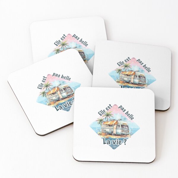 Item preview, Motorhome life (VR-RV). Vintage design and inscription in French "Isn't life beautiful?" designed and sold by isaweb.