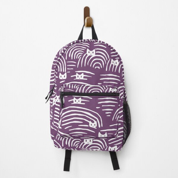 Item preview, Boho Hills and Friendly Cats Purple designed and sold by DesignHausArt.