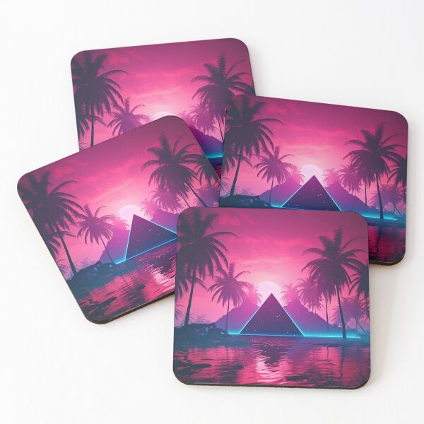 Item preview, Retro Utopia: Synthwave Bliss in the Cyber Oasis designed and sold by Mullet Monkey.
