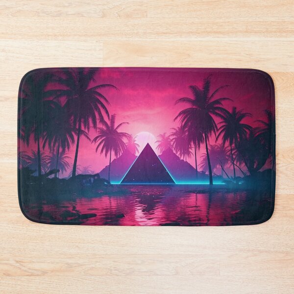 Item preview, Retro Utopia: Synthwave Bliss in the Cyber Oasis designed and sold by Mullet Monkey.