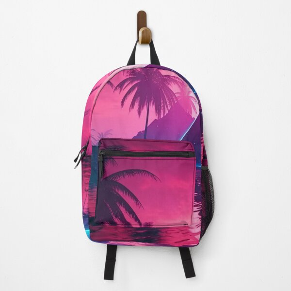 Item preview, Retro Utopia: Synthwave Bliss in the Cyber Oasis designed and sold by Mullet Monkey.