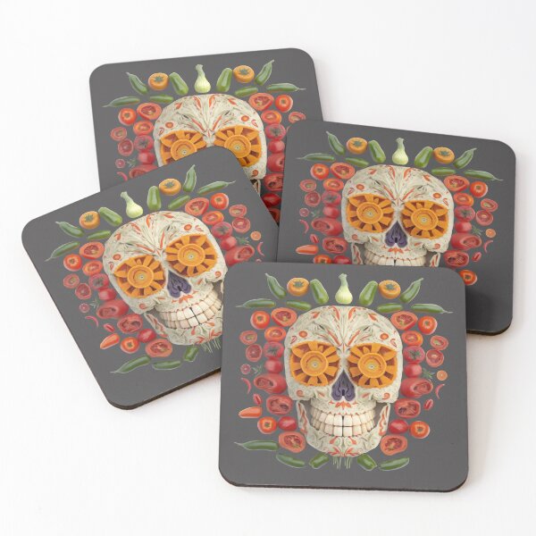 Item preview, Deluxe design made of embroidery skull textile Day of the Dead, Dia de los Muertos designed and sold by Tio-Tecun.