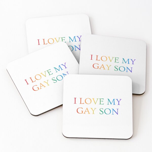 Item preview, I love my gay son - LGBT Pride queer rainbow   designed and sold by Inspirationmotivation.