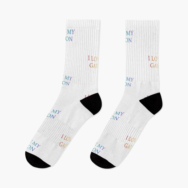 Item preview, I love my gay son - LGBT Pride queer rainbow   designed and sold by Inspirationmotivation.