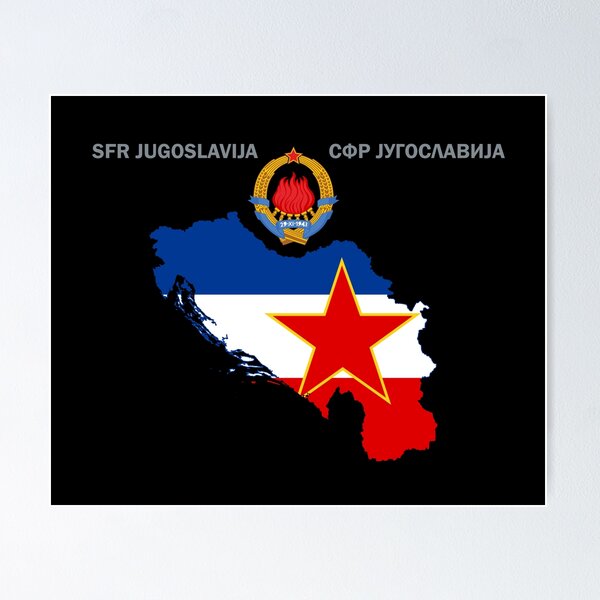 Item preview, SFR Yugoslavia - Map - Emblem - Flag designed and sold by enigmaart.