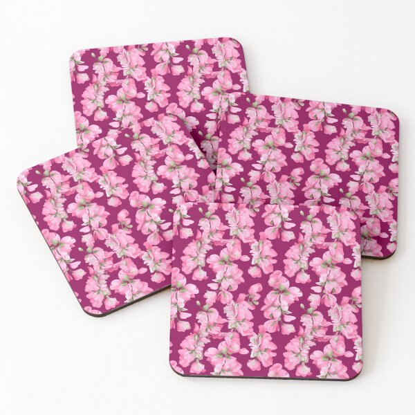 Item preview, Pink floral pattern  designed and sold by florallover444.