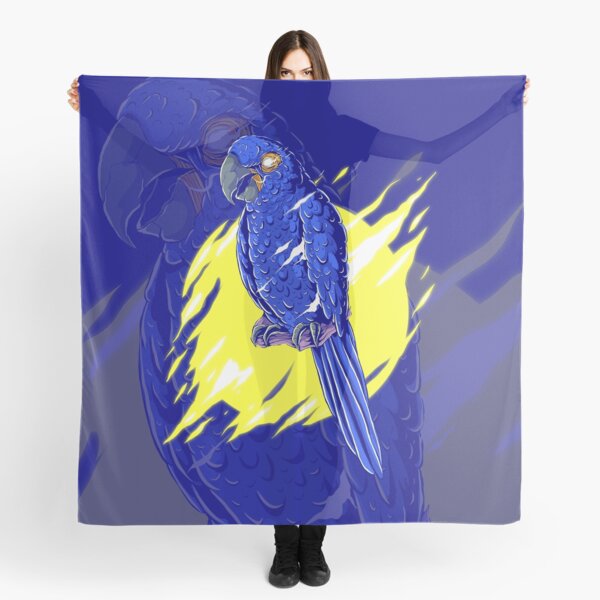 Abstrakter blauer Papagei Tuch