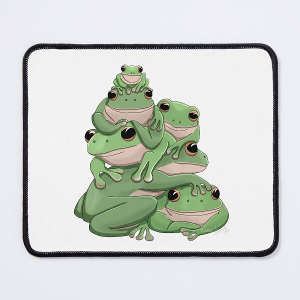 Item preview, Green Frog Pile designed and sold by RhondaLuluArt.
