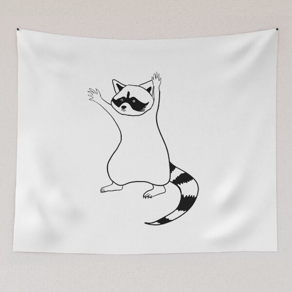 Item preview, Stick figure raccoon - Welshdesigns designed and sold by welshdesigns.
