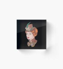 Steampunk girl Acrylic Block