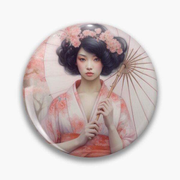 Item preview, Geisha with Wagasa In Cherry Grove designed and sold by Artemachina.