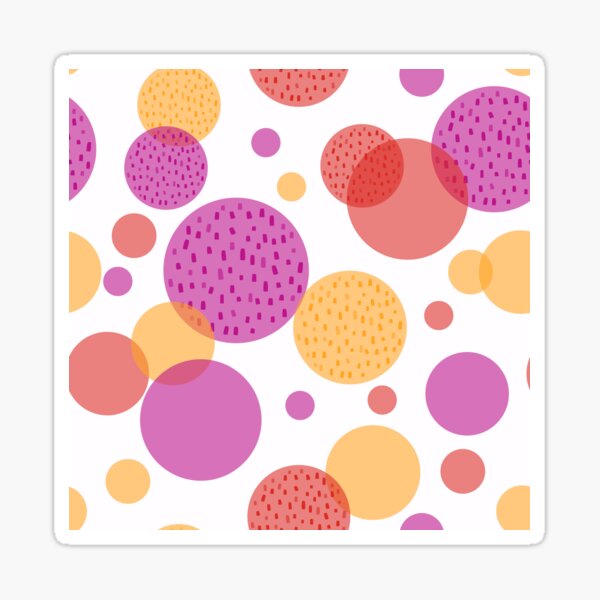 Bubblegum, orange and fuchsia Sticker