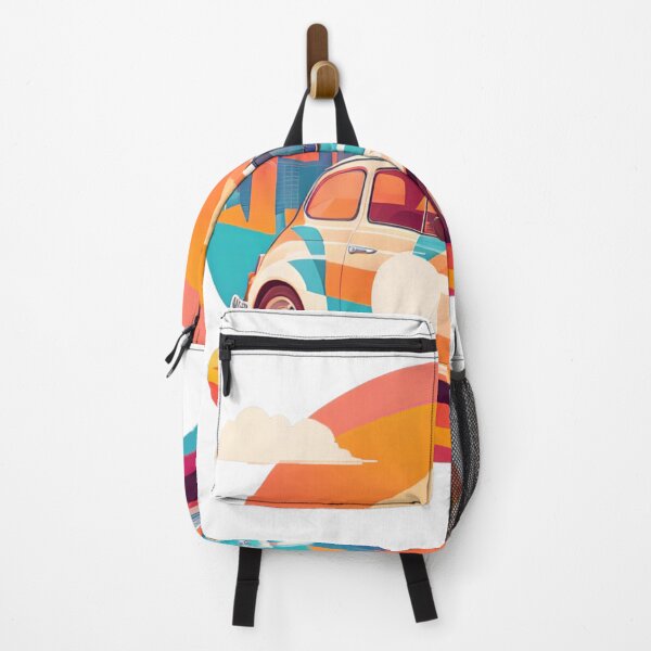 Item preview, Retro Ride: Colorful Fiat 500 in the Sunrise designed and sold by WASjourney.