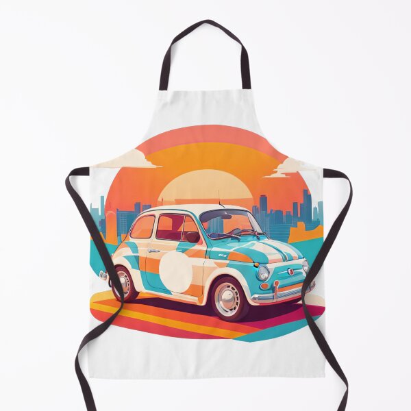 Item preview, Retro Ride: Colorful Fiat 500 in the Sunrise designed and sold by WASjourney.