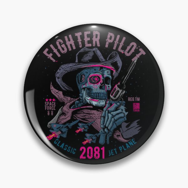 Artikelvorschau, Cyberpunk Cowboy Fighter Pilot Skull Sci-Fi entworfen und verkauft von tokebi-skulls.