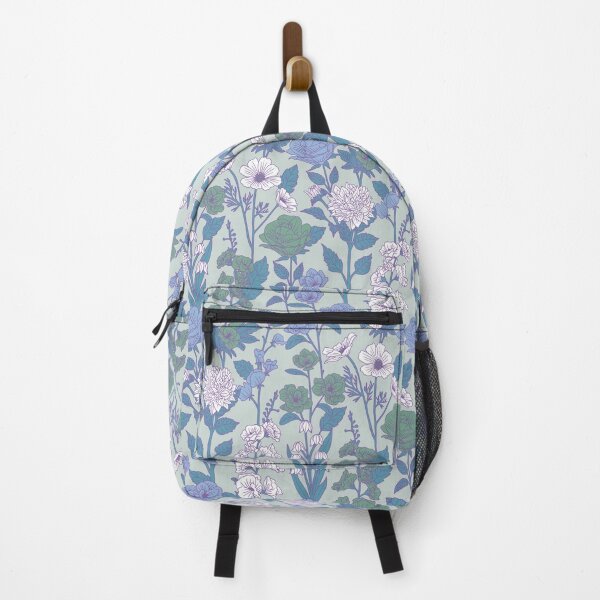 Item preview, Cornflower Blue & Teal Floral designed and sold by somecallmebeth.
