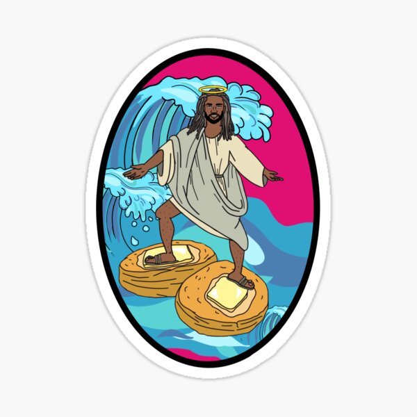 Item preview, Jesus Surfing on a Sweet Potato Biscuit  designed and sold by possedelajossie.