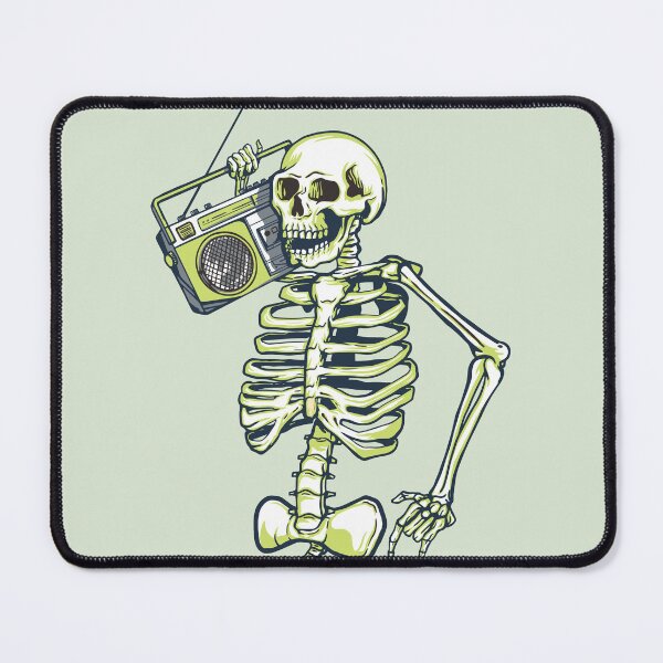 Item preview, Funny skeleton with a cassette player designed and sold by Acim0.