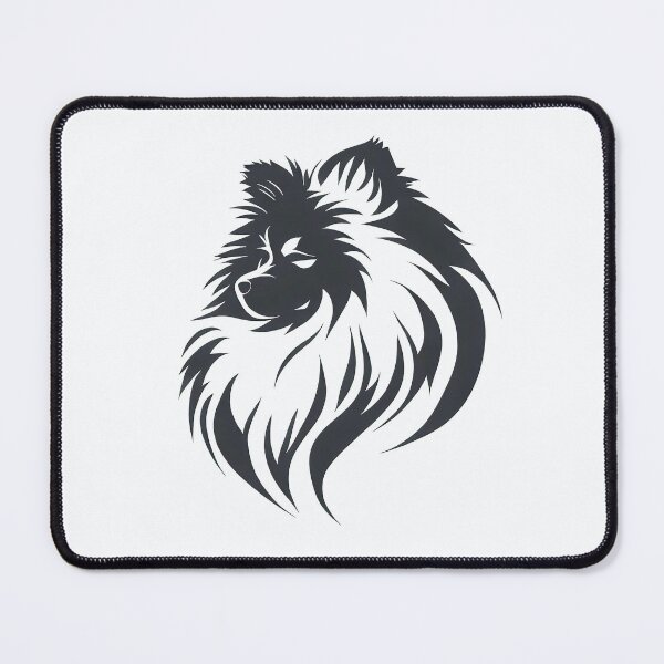 Item preview, Hairy Keeshond Dog Logo in Stylized Art - Dog Face Logo designed and sold by Woof-n-Wear.