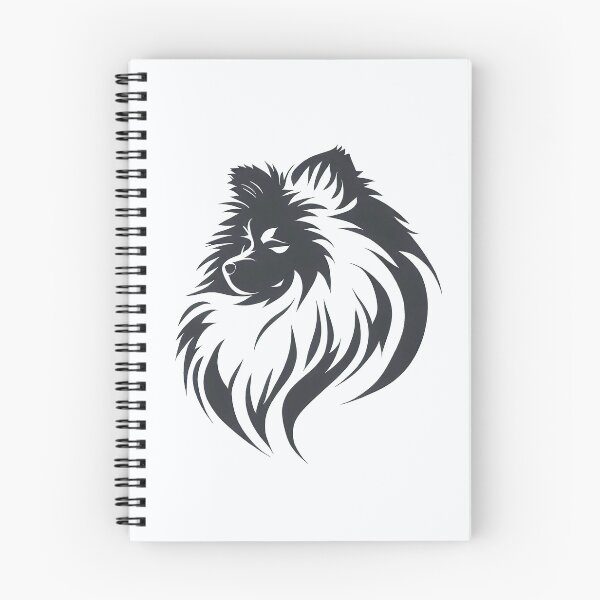Item preview, Hairy Keeshond Dog Logo in Stylized Art - Dog Face Logo designed and sold by Woof-n-Wear.