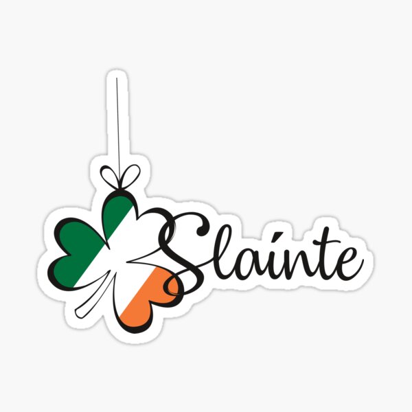 Item preview, Slainte Irish Gaelic Clover Ireland Flag Colors designed and sold by Mexirish.