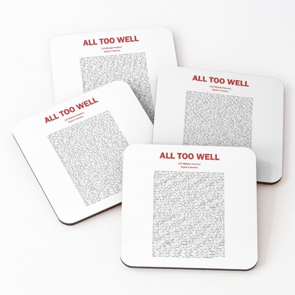 Item preview, All Too Well Lyrics-Taylor's Version-Ten Minute Version designed and sold by leoerickson.
