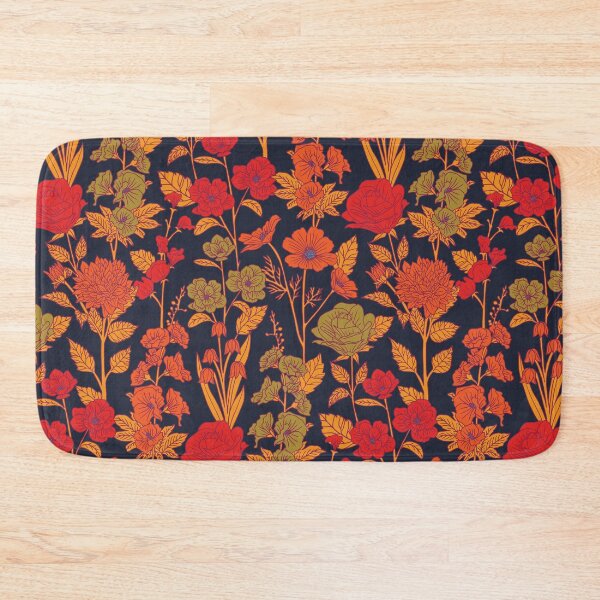 Item preview, Dark Red, Orange, Green & Navy Floral designed and sold by somecallmebeth.