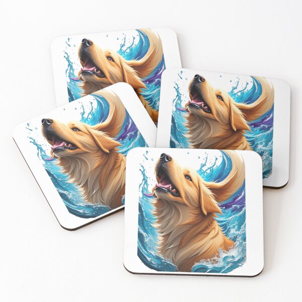 Item preview, Golden Retriever Puppy in Aquacolor designed and sold by Constantine7621.