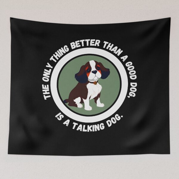 Item preview, Cavalier King Charles Spaniel - A Good Dog is Great, But a Talking Dog is Even Better - Ai Generated Image designed and sold by Mechanical-Artt.