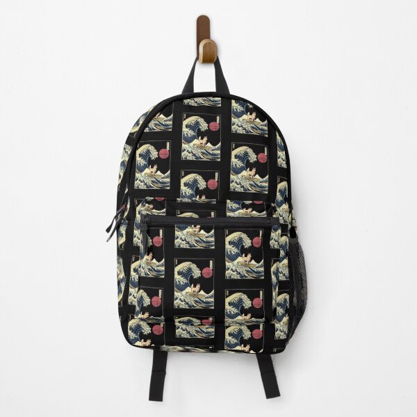 Item preview, Norwegian Lundehund Kanagawa Japanese Surfing Wave designed and sold by rafaeltto.