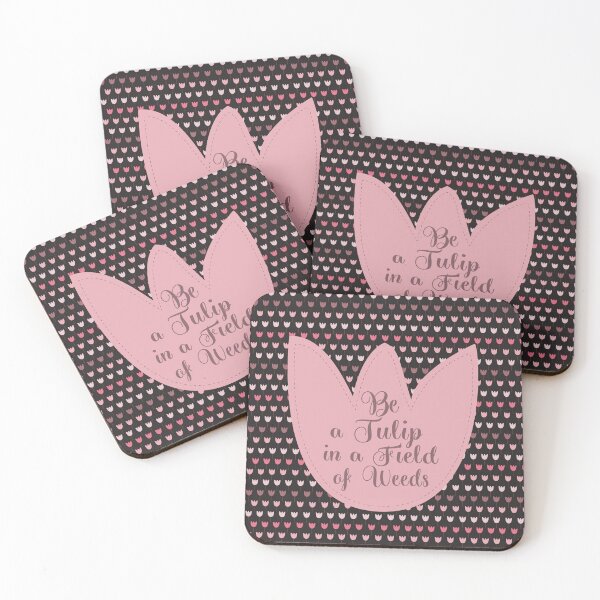 Item preview, Sweet Simple Pink Tulip Pattern - dark background designed and sold by MagaliC.