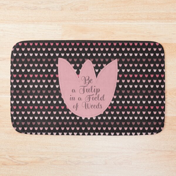 Item preview, Sweet Simple Pink Tulip Pattern - dark background designed and sold by MagaliC.