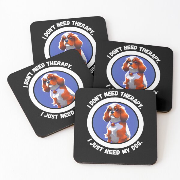 Item preview, Cavalier King Charles Spaniel - My Dog is My Therapy - Ai Generated Image designed and sold by Mechanical-Artt.
