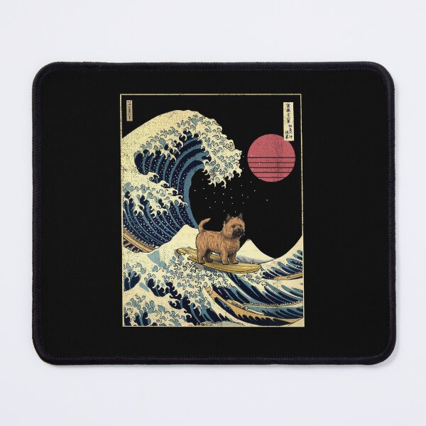 Item preview, Norwich Terrier Kanagawa Japanese Surfing Wave designed and sold by rafaeltto.
