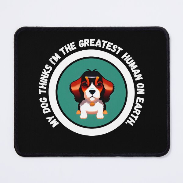 Item preview, Cavalier King Charles Spaniel - My dog thinks I'm the greatest human on Earth - Ai Generated Image designed and sold by Mechanical-Artt.