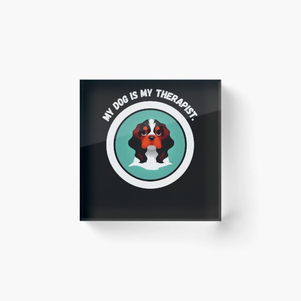 Item preview, Cavalier King Charles Spaniel - My Dog is My Therapist - Ai Generated Image designed and sold by Mechanical-Artt.