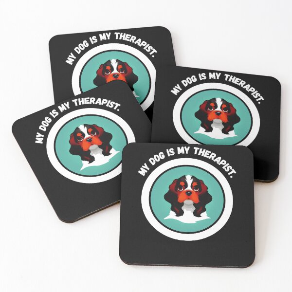 Item preview, Cavalier King Charles Spaniel - My Dog is My Therapist - Ai Generated Image designed and sold by Mechanical-Artt.