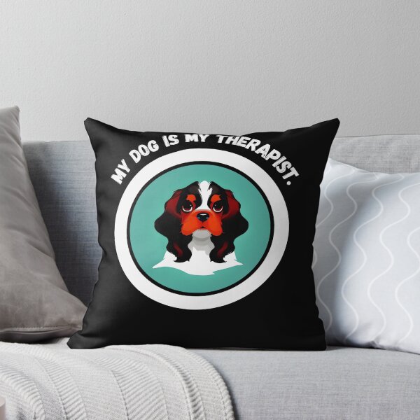 Item preview, Cavalier King Charles Spaniel - My Dog is My Therapist - Ai Generated Image designed and sold by Mechanical-Artt.